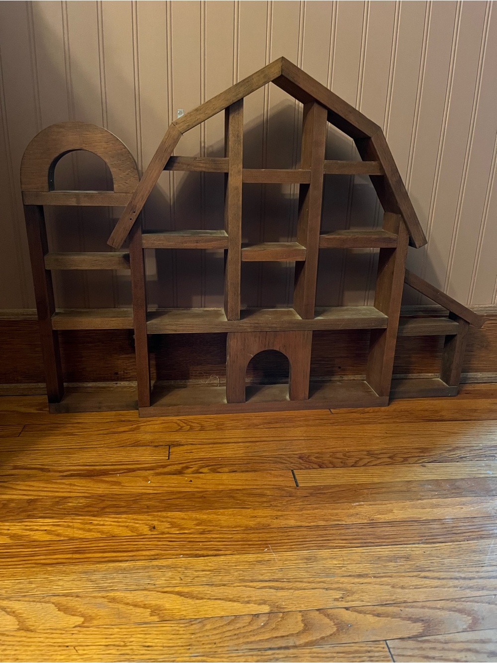 Vintage barn wood trinket shelf